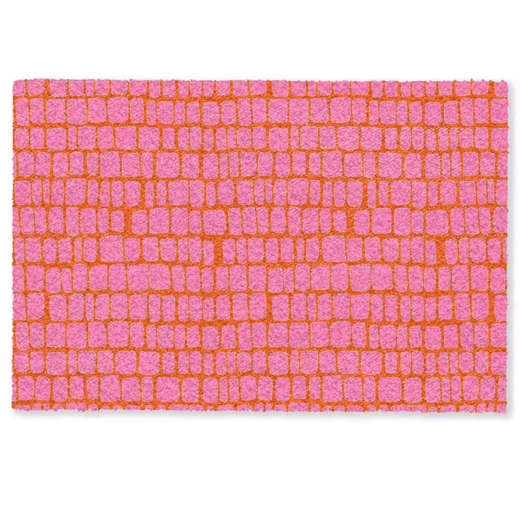 Fußmatte - Bio - Gitter - Rosa — 1