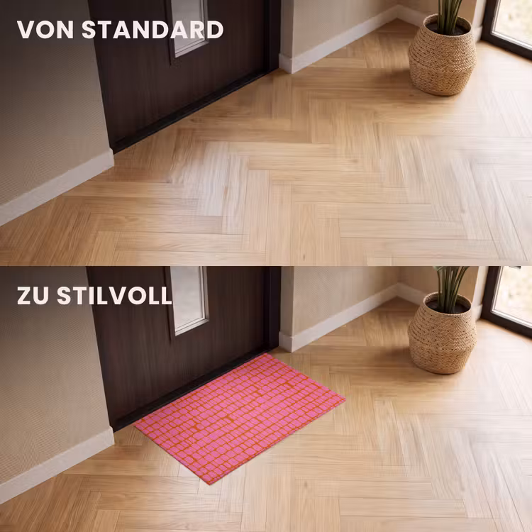 Fußmatte - Bio - Gitter - Rosa — 3