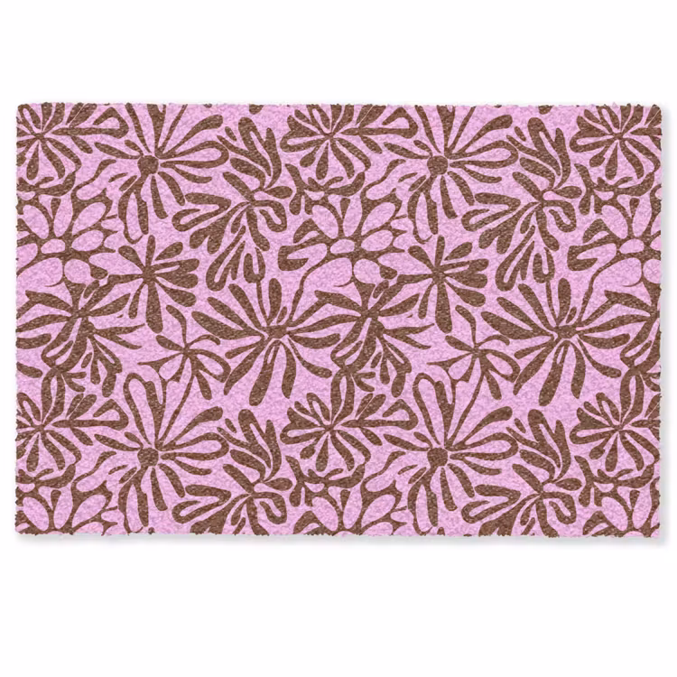 Fußmatte - Bio - Muster - Rosa — 1
