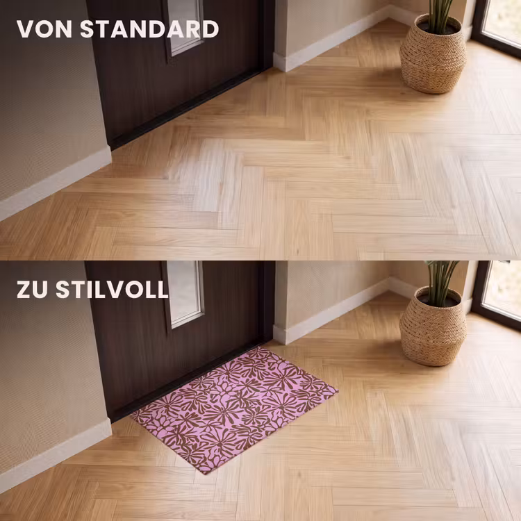 Fußmatte - Bio - Muster - Rosa — 3