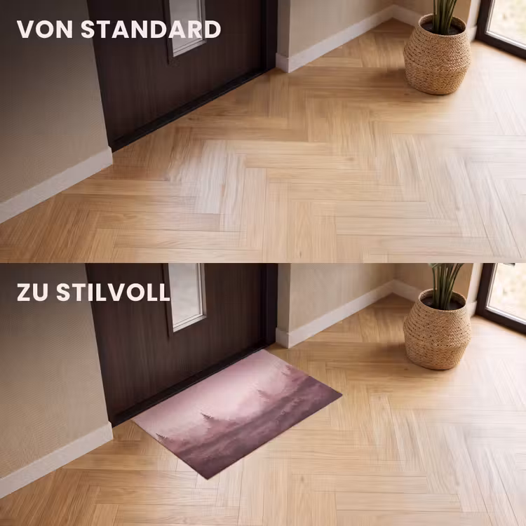 Fußmatte - Landschaft - Neblig - Rosa — 3