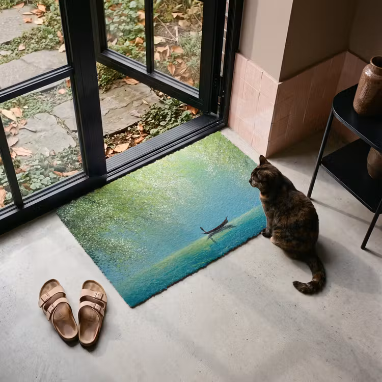 Fußmatte - Boot - Wasser - Blätter - Blüten — 2