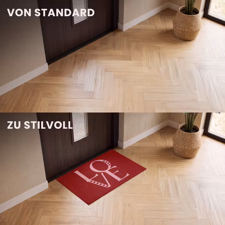 Fußmatte - Liebe - Rot - Hüte — 3