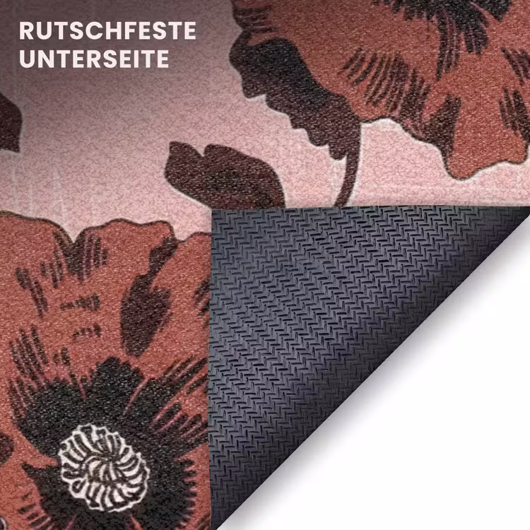 Fußmatte - Blumen - Retro - Rot — 6