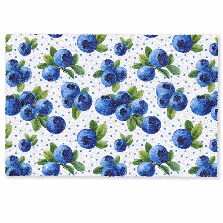 Fußmatte - Beeren - Muster - Blau — 1