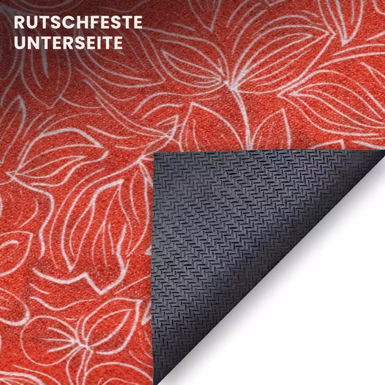 Fußmatte - Blumen - Muster - Rot — 6