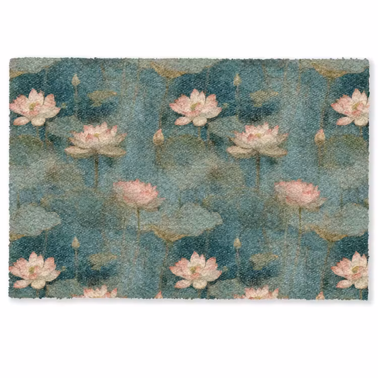 Fußmatte - Botanisch - Blumen - Rosa — 1