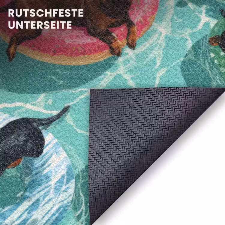Fußmatte - Dackel - Pool - Farbenfroh — 6