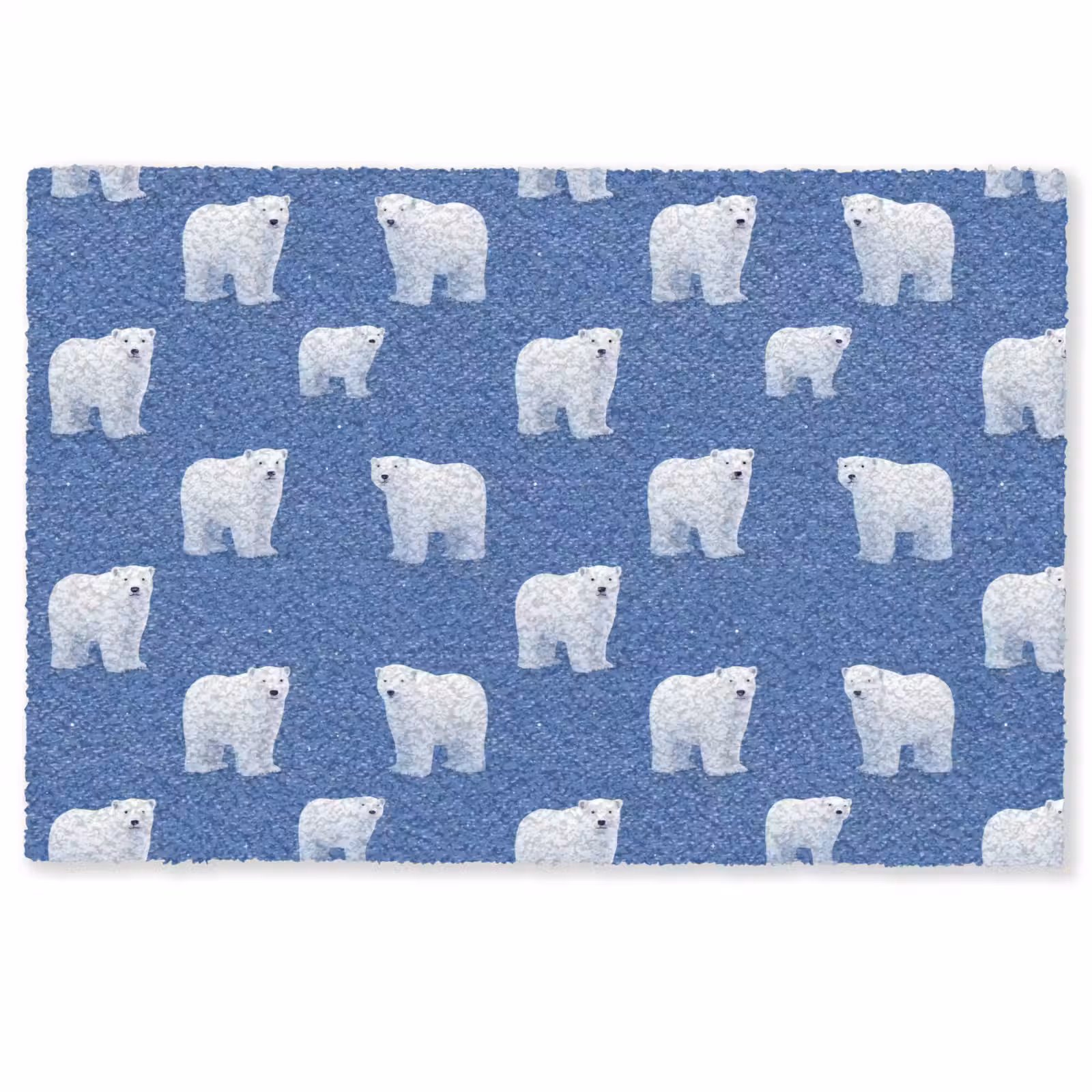 Fußmatte - Eisbär - Muster - Blau — 1