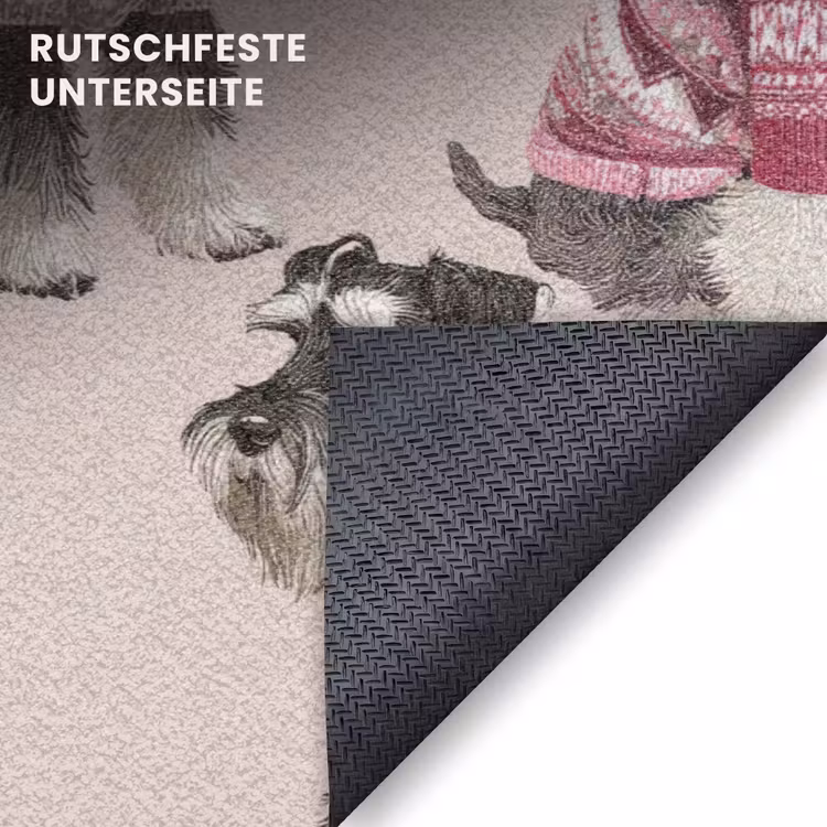 Fußmatte - Hunde - Pullover - Rot — 6