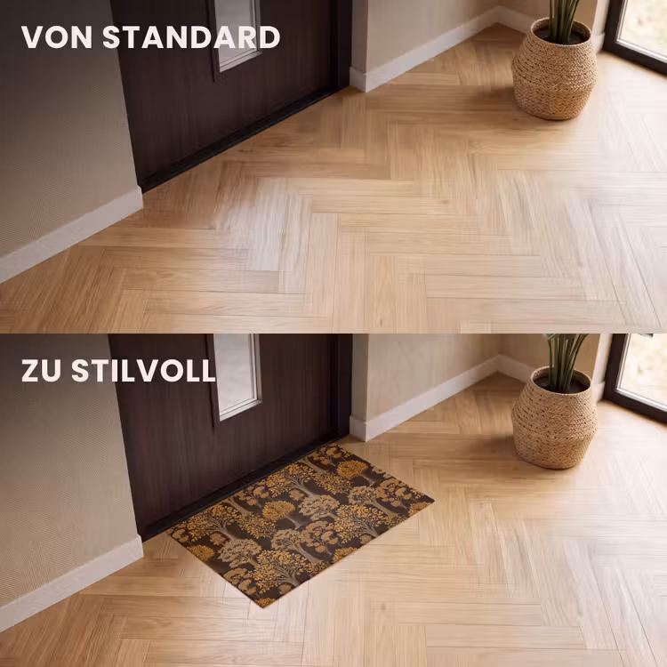 Fußmatte - Bäume - Muster - Braun — 3