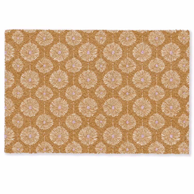 Fußmatte - Blumen - Modern - Ocker — 1