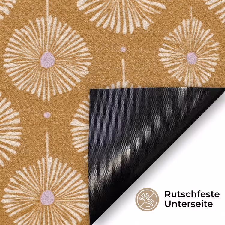 Fußmatte - Blumen - Modern - Ocker — 6