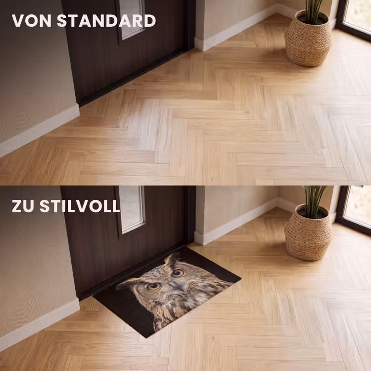 Fußmatte - Eule - Porträt - Braun — 3