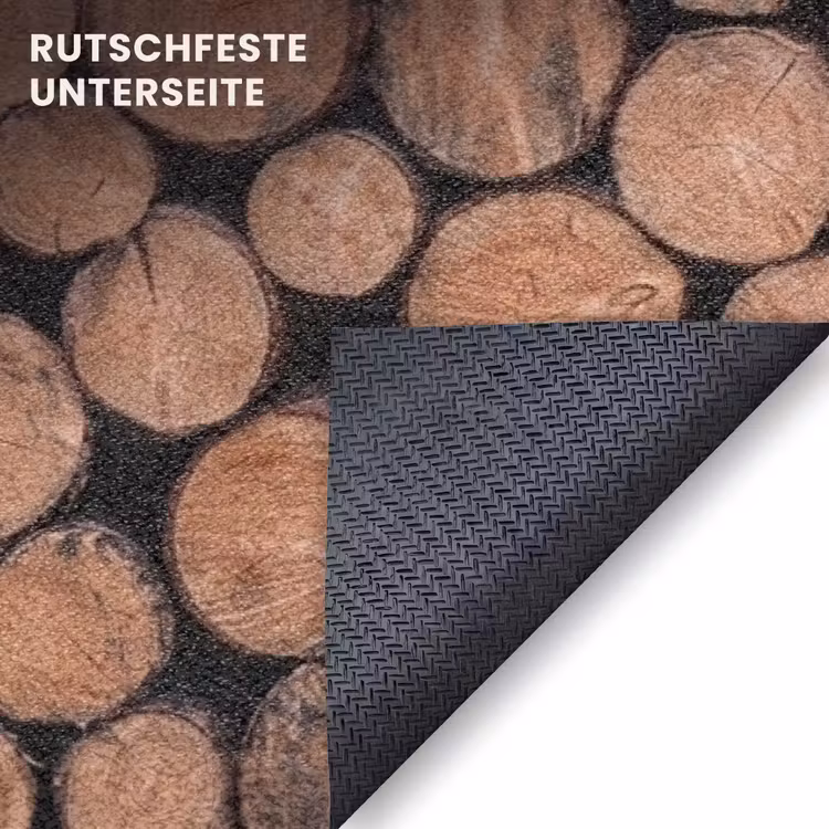 Fußmatte - Baumstämme - Textur - Muster - Braun - Rustikal — 6