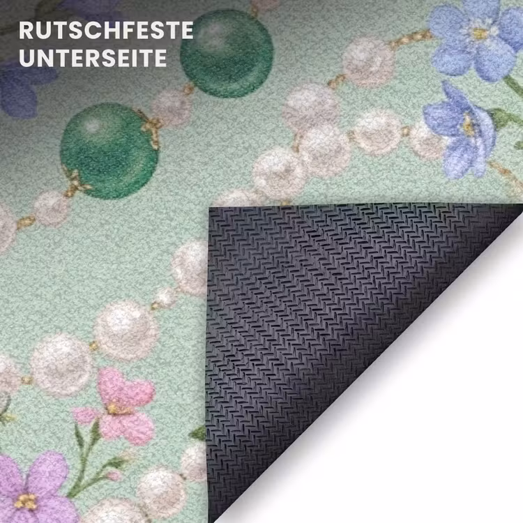 Fußmatte - Blumen – Muster – Botanisch – Grün — 6