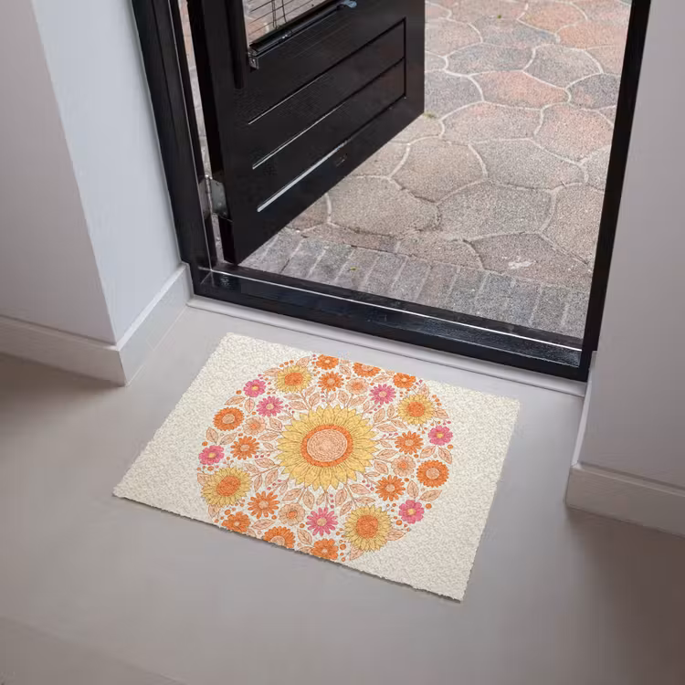 Fußmatte - Blumen – Mandala – Muster – Bunt — 4