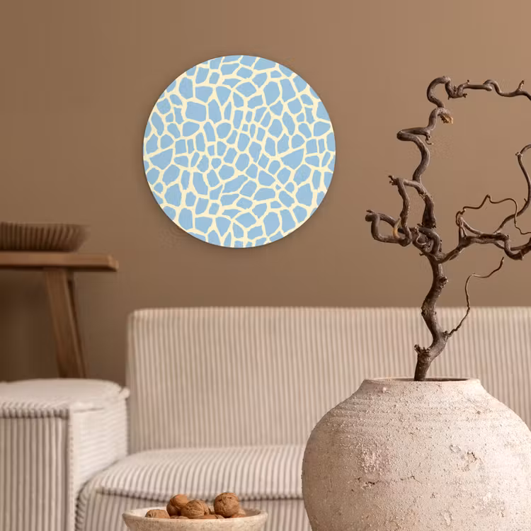 Forexbild Rund - Giraffe - Modern - Blau — 2