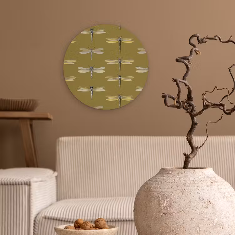 Forexbild Rund - Libellen - Muster - Grün — 2