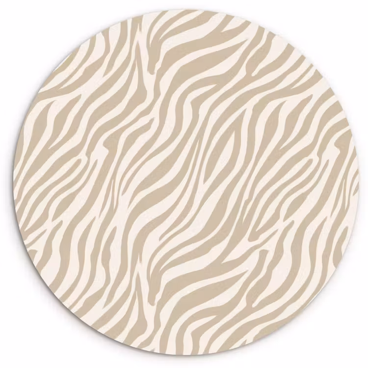 Forexbild Rund - Zebra - Muster - Beige — 1