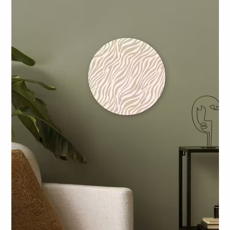 Forexbild Rund - Zebra - Muster - Beige — 3