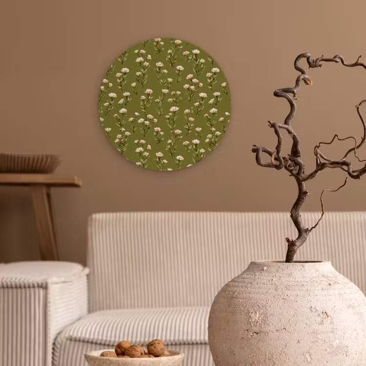 Forexbild Rund - Rustikal - Blumen - Grün — 2