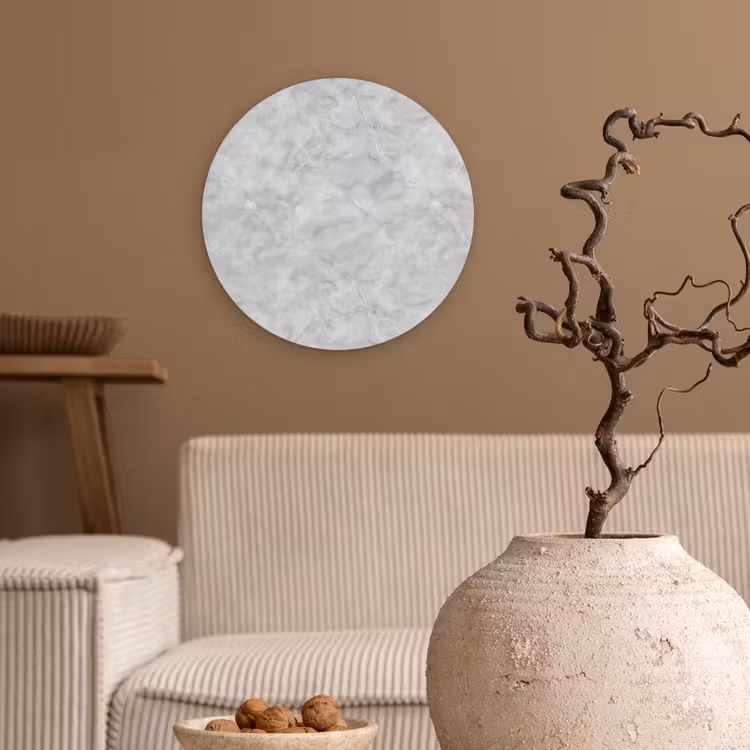 Forexbild Rund - Grau - Marmor - Matt — 2