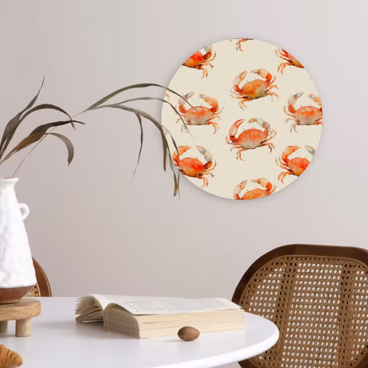 Forexbild Rund - Krabben - Muster - Orange — 4