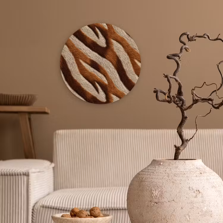 Forexbild Rund - Zebra – Braun – Muster — 2
