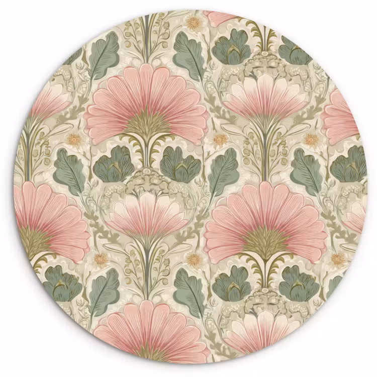 Forexbild Rund - Klassisch - Muster - Rosa — 1