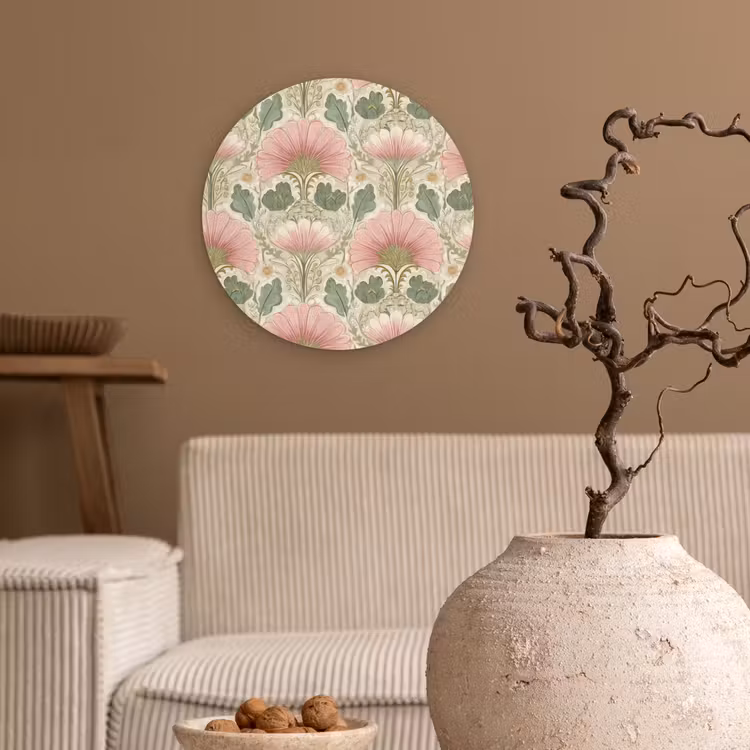 Forexbild Rund - Klassisch - Muster - Rosa — 2