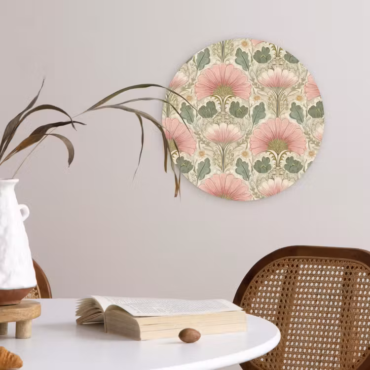 Forexbild Rund - Klassisch - Muster - Rosa — 4