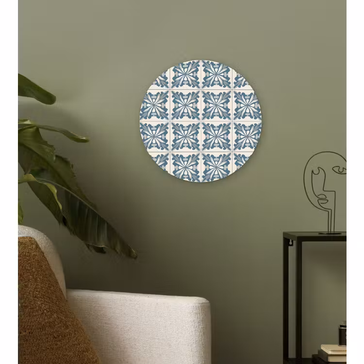 Forexbild Rund - Muster - Fliese - Blau — 3
