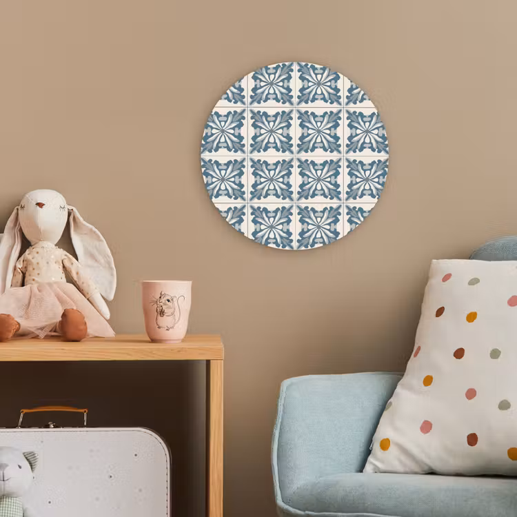 Forexbild Rund - Muster - Fliese - Blau — 5