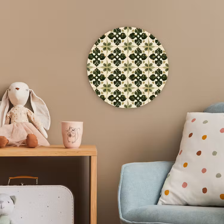 Forexbild Rund - Muster - Fliese - Grün — 5