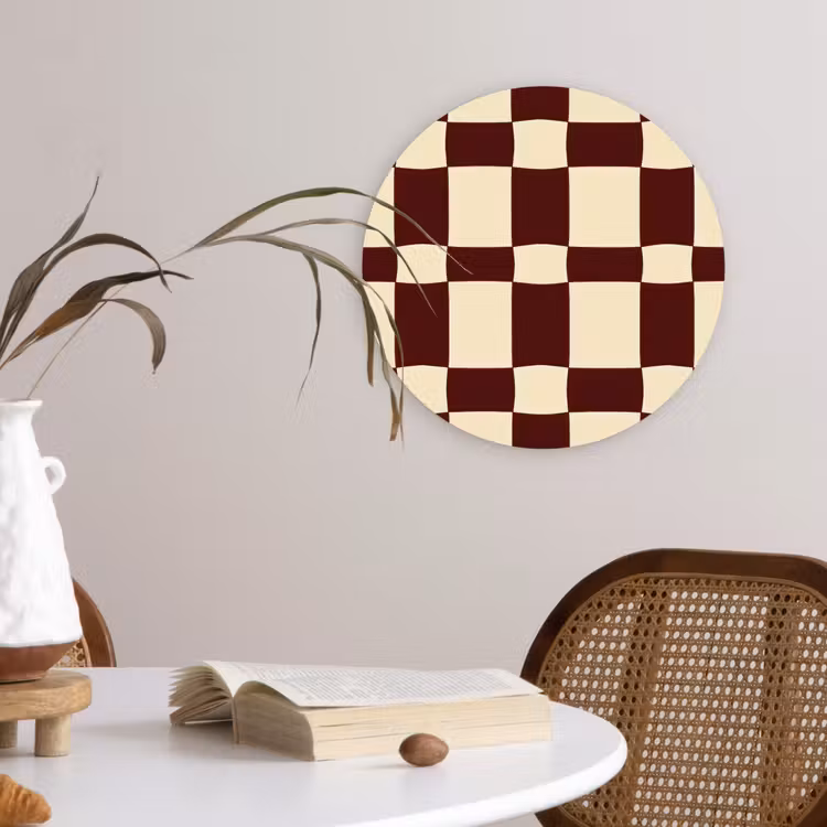 Forexbild Rund - Retro - Muster - Braun — 4