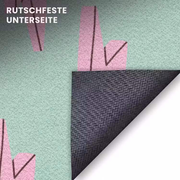 Fußmatte - Blitze - Muster - Grün - Rosa — 6