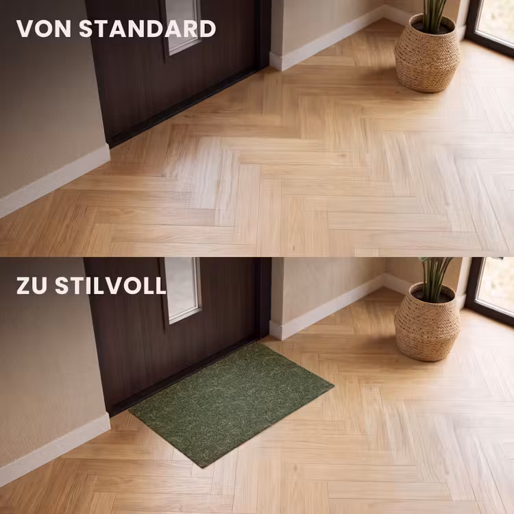 Fußmatte - Dunkel – Grün – Lockig – Botanisch — 3