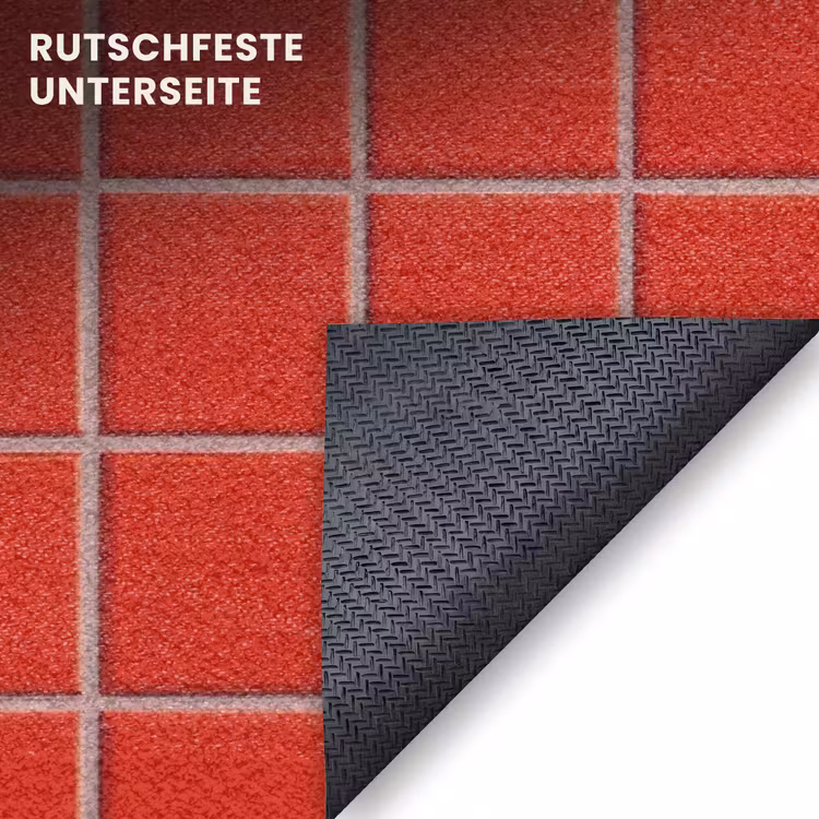Fußmatte - Fliese - Muster - Kirsche - Rot — 6
