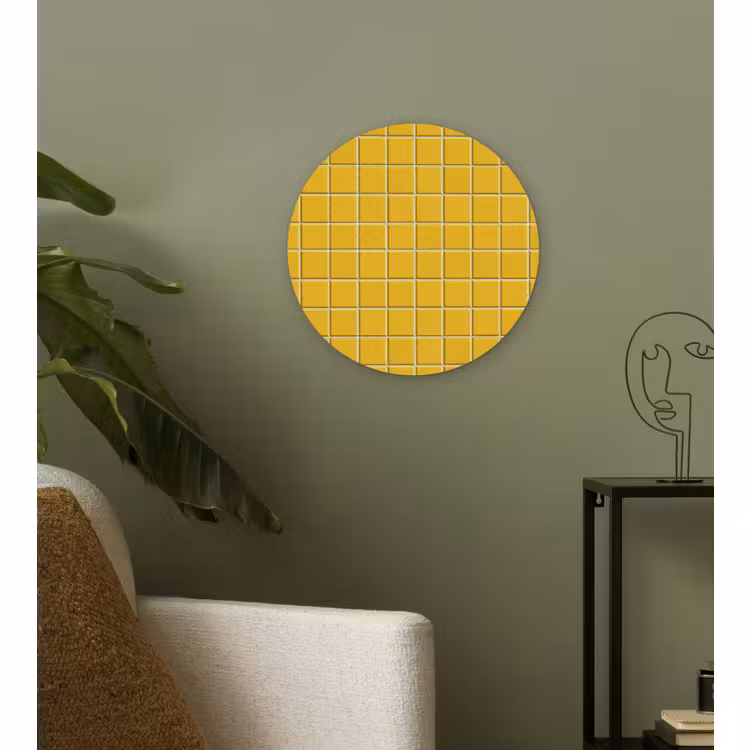Forexbild Rund - Muster - Fliese - Ockergelb — 3