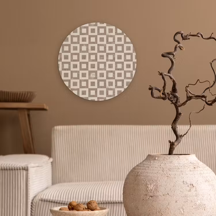 Forexbild Rund - Muster - Marmor - Beige — 2