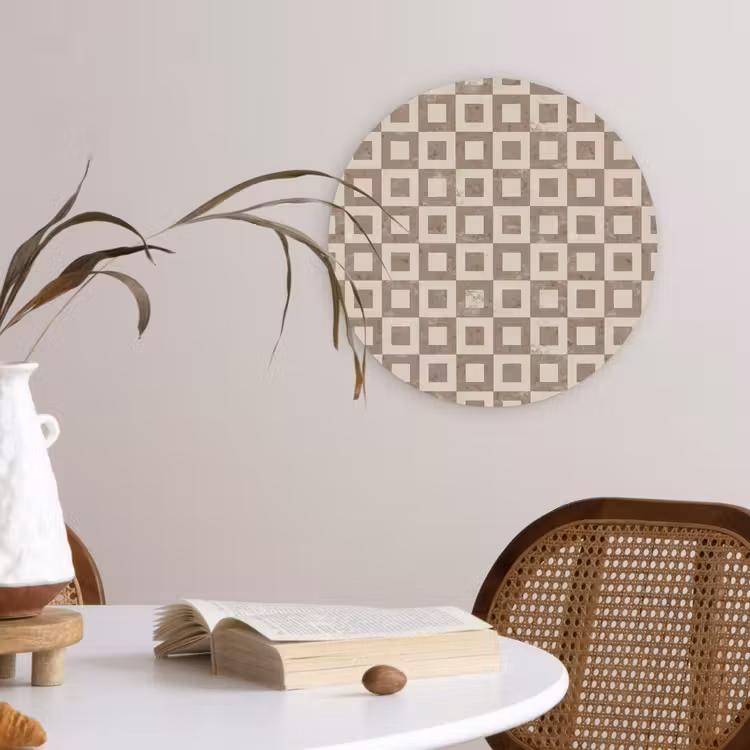 Forexbild Rund - Muster - Marmor - Beige — 4