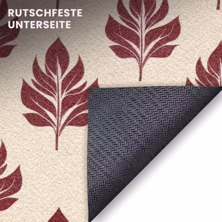 Fußmatte - Botanisch - Muster - Bordeaux — 6