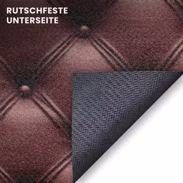 Fußmatte - Leder - Muster - Bordeaux — 6