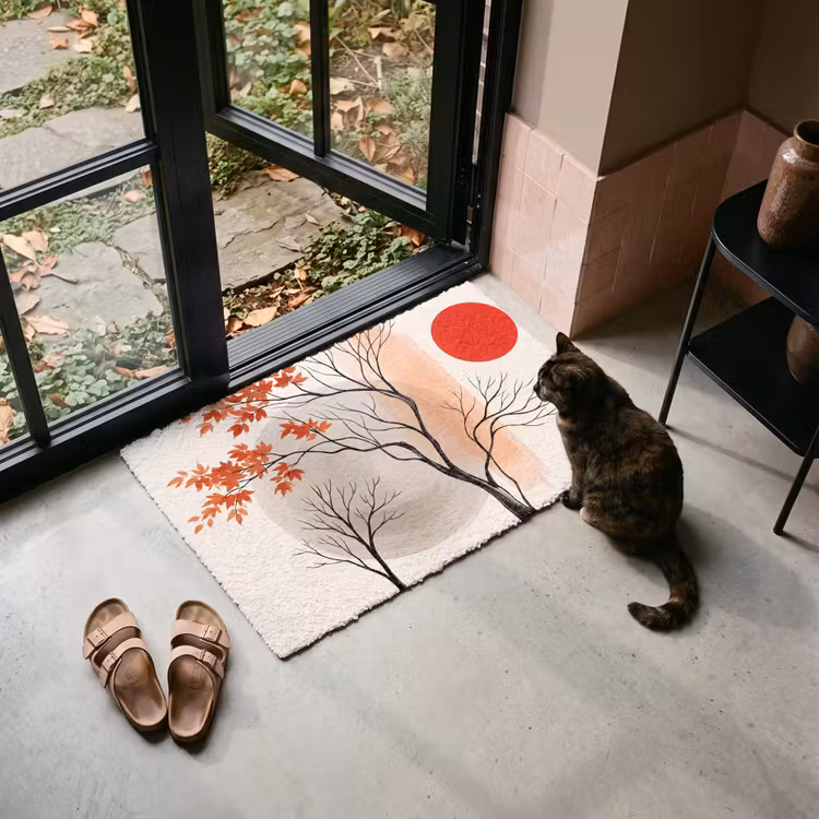 Fußmatte - Baum – Rot – Abstrakt — 2