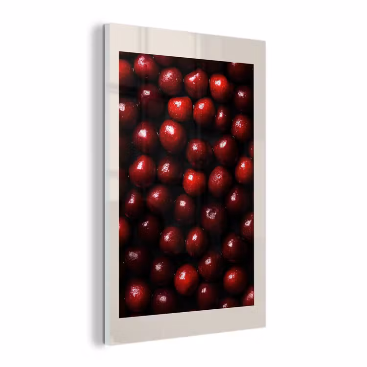 Glasbild - Kirsche - Rot — 1