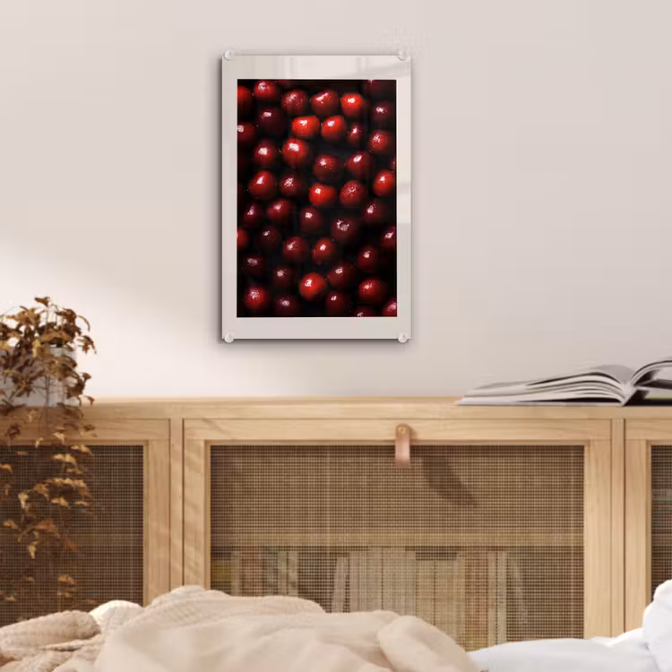 Glasbild - Kirsche - Rot — 4