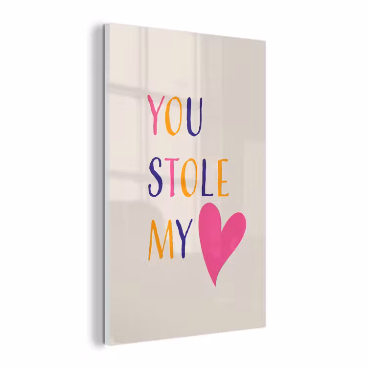 Glasbild - Herz - Valentinstag - Text — 1