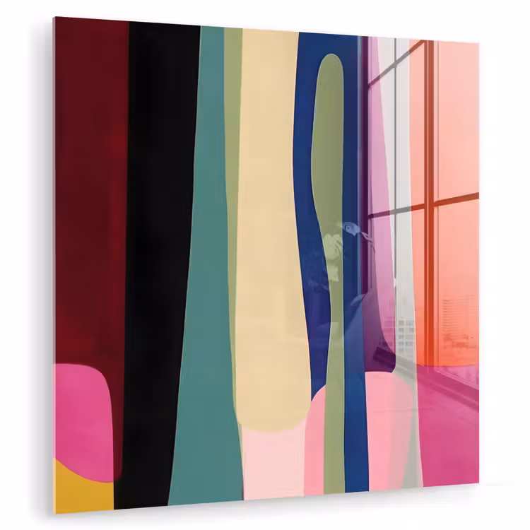 Glasbild - Farbvarianten - Vertikal - Bunt — 1