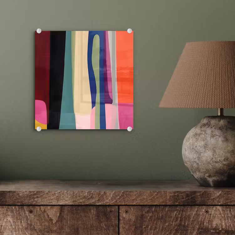 Glasbild - Farbvarianten - Vertikal - Bunt — 3